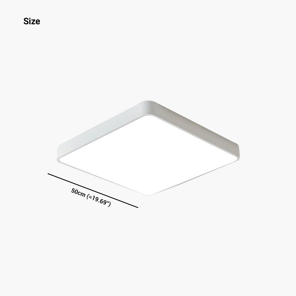 Flush Mount Ceiling Light Bright Dimmable LED Round/Square/Rectangle, White