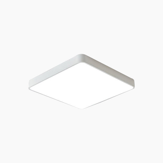 Flush Mount Ceiling Light Bright Dimmable LED Round/Square/Rectangle, White