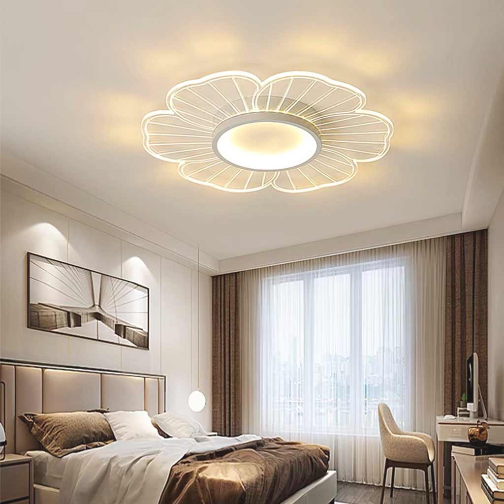 Flush Mount Ceiling Light Elegant Acrylic Flower LED