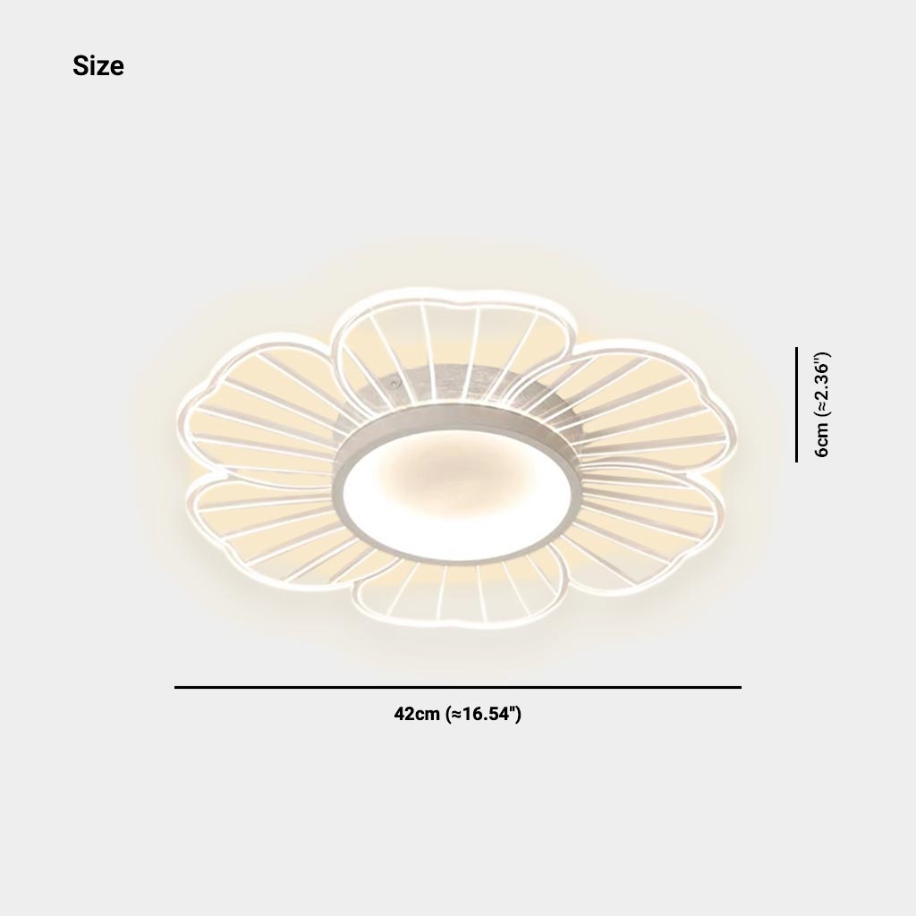 Flush Mount Ceiling Light Elegant Acrylic Flower LED