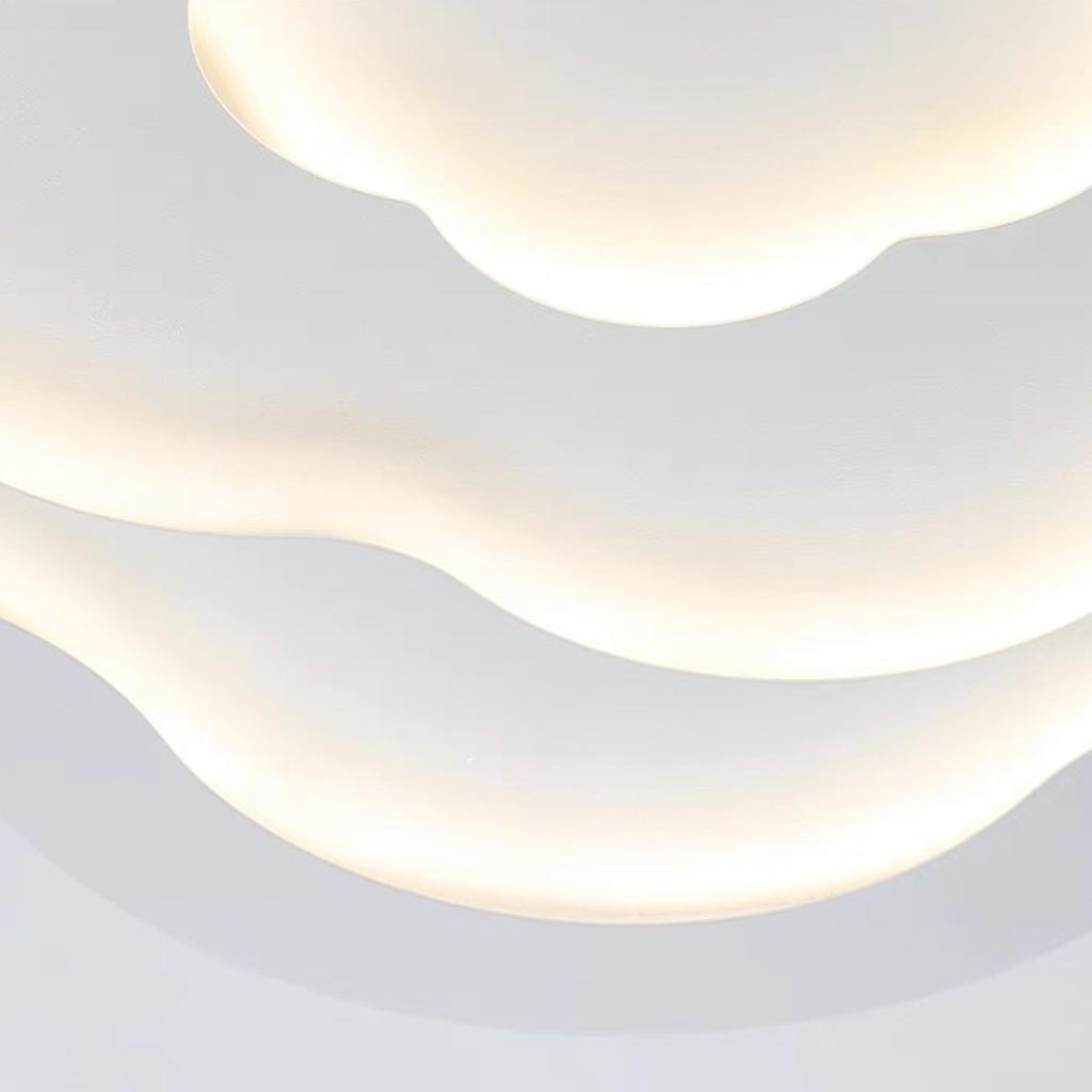 Flush Mount Ceiling Light Elegant Metal Geometric Flower, White