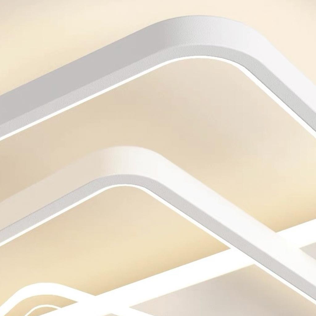 Flush Mount Ceiling Light Geometric LED Dimmable Full Spectrum, White