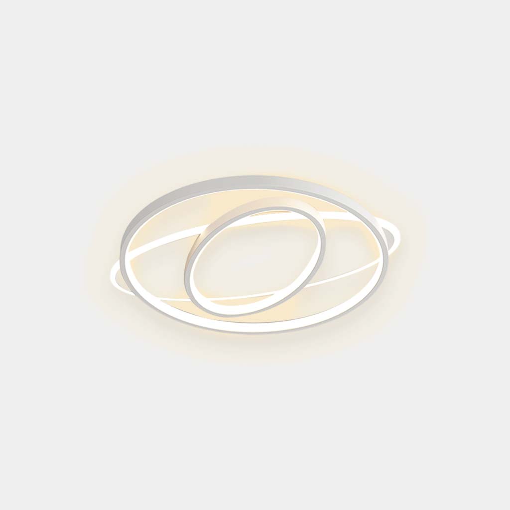 Flush Mount Ceiling Light Geometric LED Dimmable Full Spectrum, White