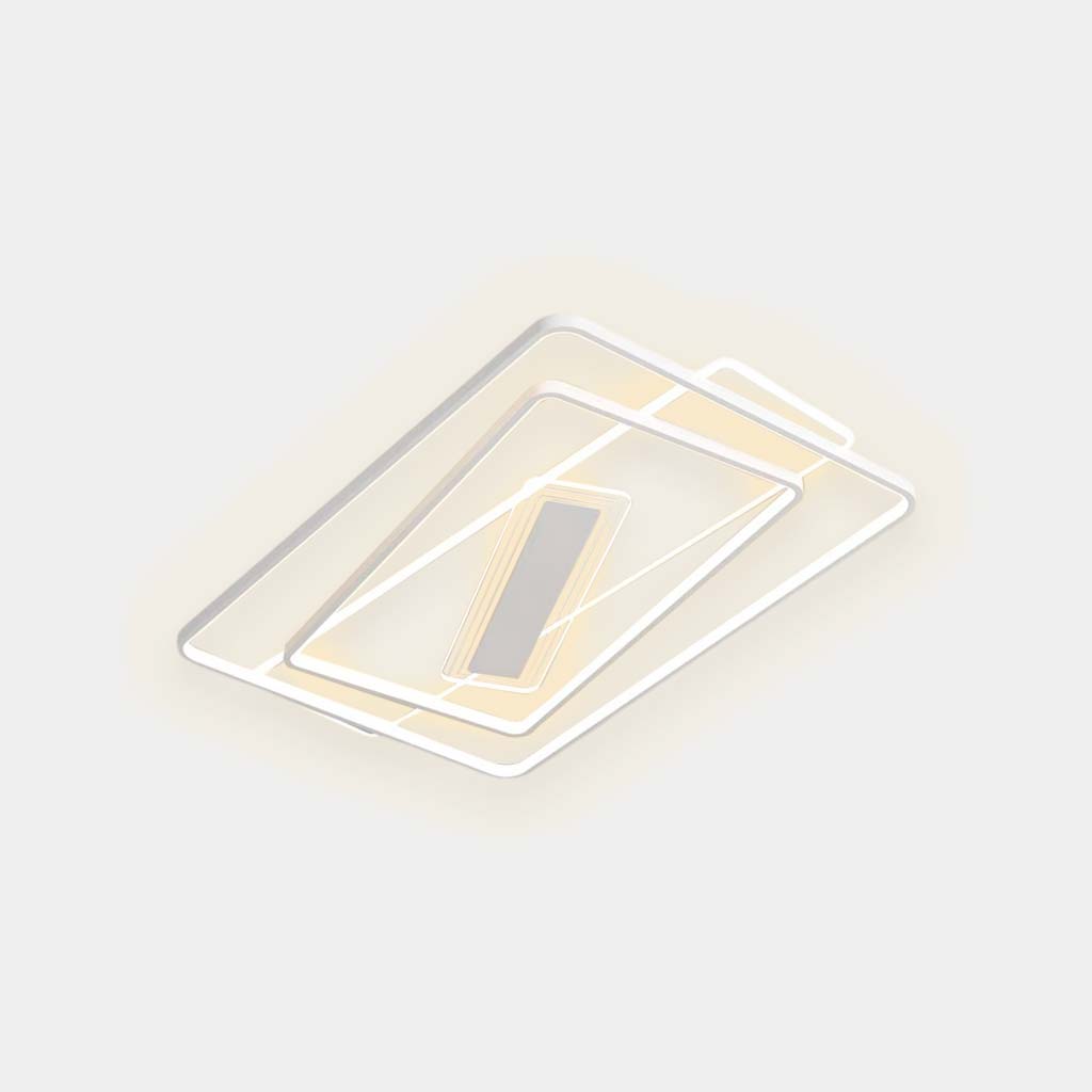 Flush Mount Ceiling Light Geometric LED Dimmable Full Spectrum, White