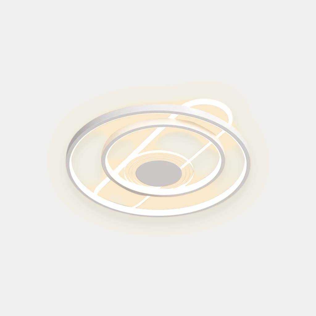 Flush Mount Ceiling Light Geometric LED Dimmable Full Spectrum, White