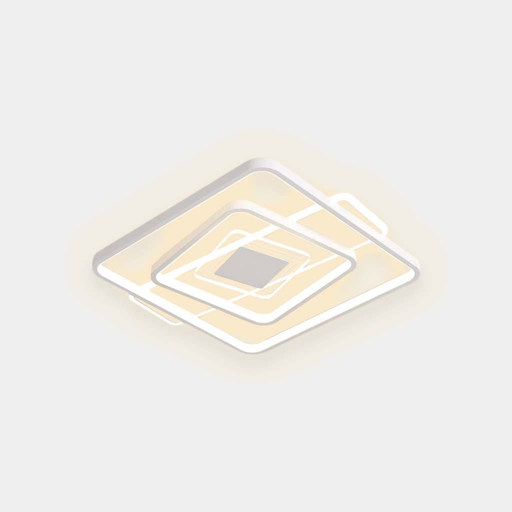 Flush Mount Ceiling Light Geometric LED Dimmable Full Spectrum, White