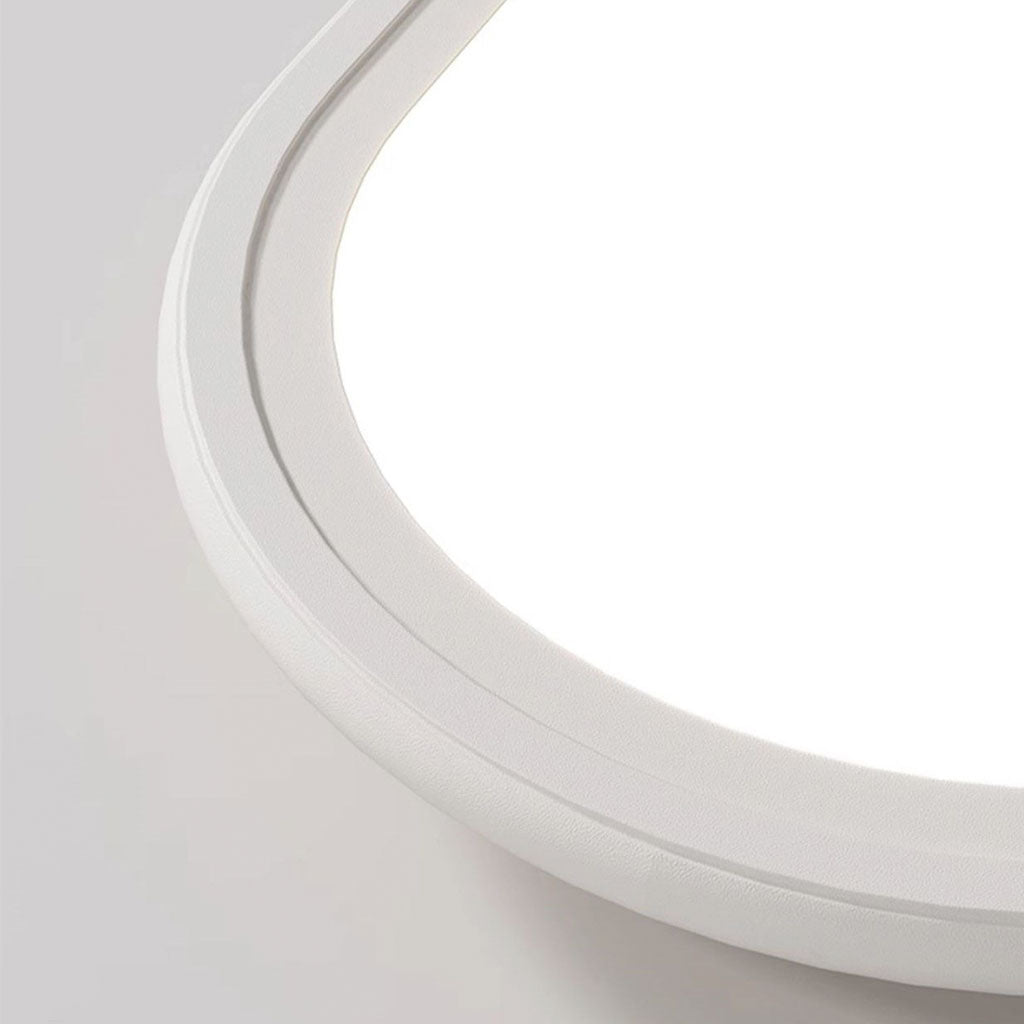 Flush Mount Ceiling Light LED Modern Rounded Rectangle, White