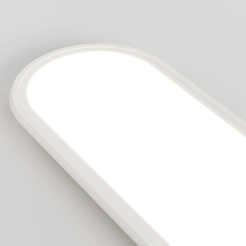Flush Mount Ceiling Light LED Modern Rounded Rectangle, White