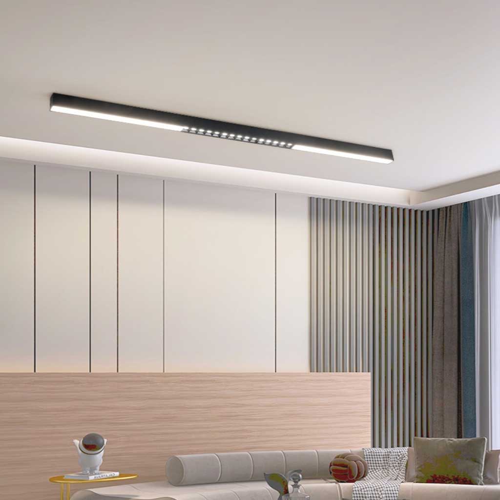 Flush Mount Ceiling Light Minimalist Long Linear Anti-Glare LED Dimmable