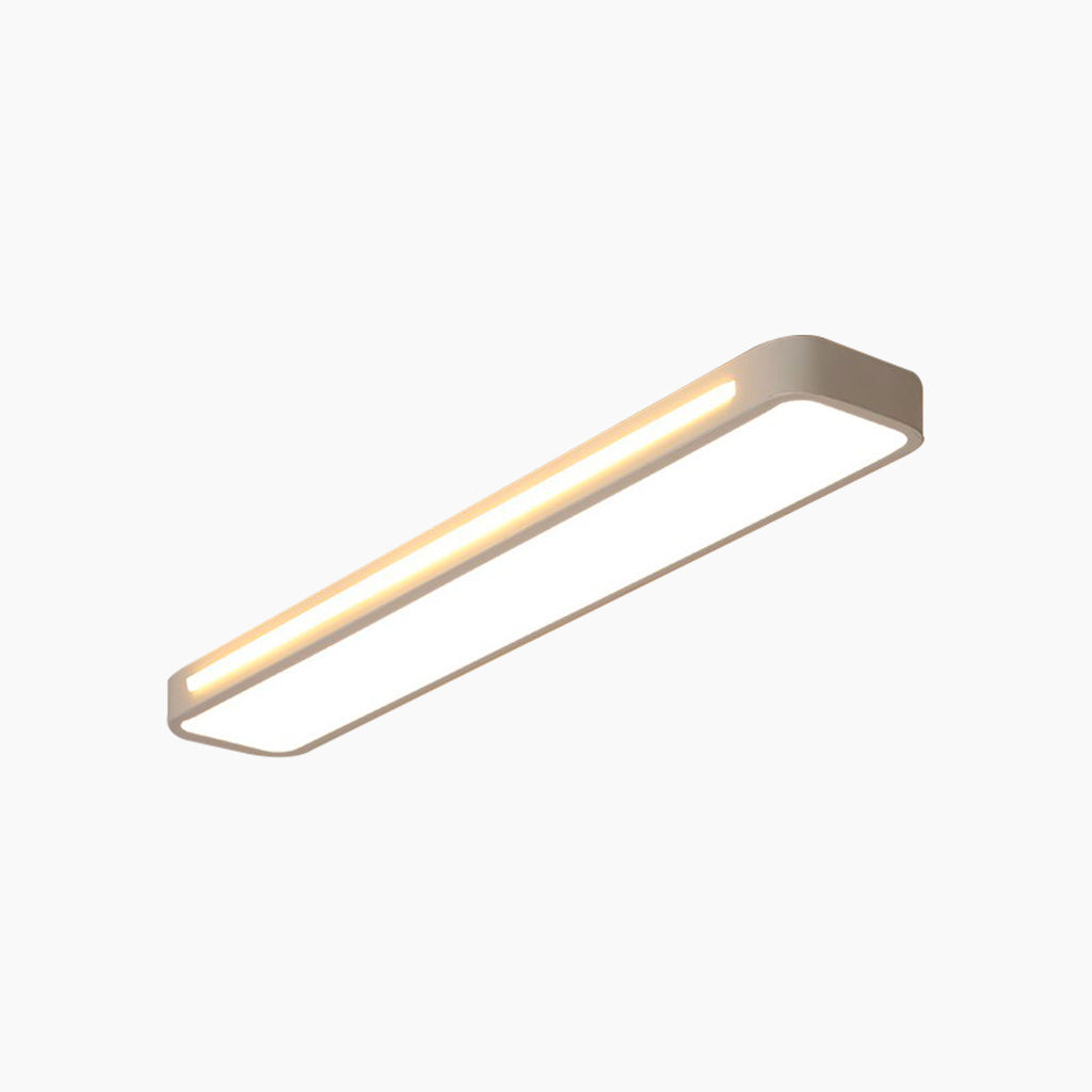 Flush Mount Ceiling Light Nordic Linear LED Rectangle, Black / White