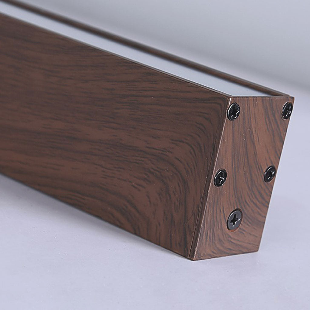 Flush Mount Ceiling Light  Minimalist Linear Dimmable LED, Log/Walnut Color