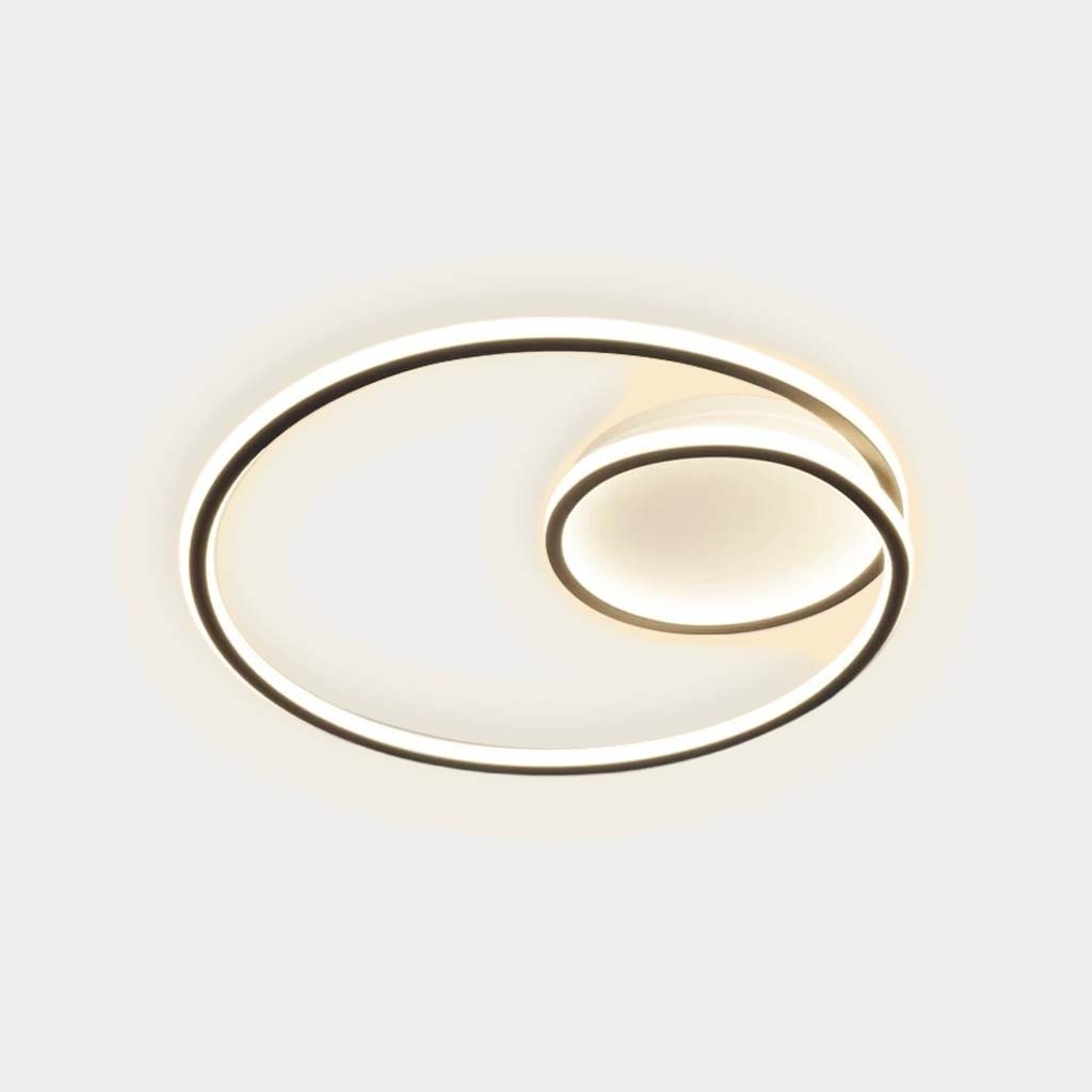 Flush Mount Ceiling Light Minimalist Circle Dimmable LED, Black / White