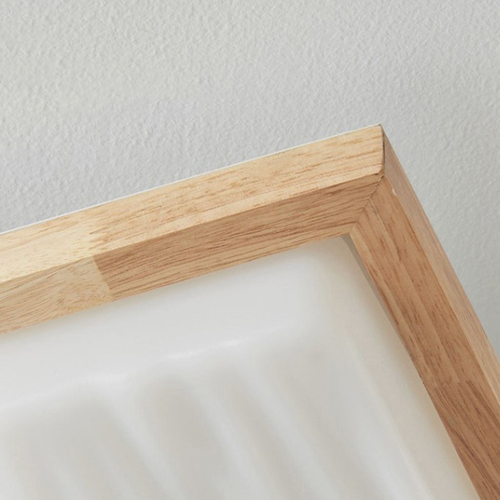 Flush Mount Ceiling Light Nordic Wooden Rectangle, Dimmable