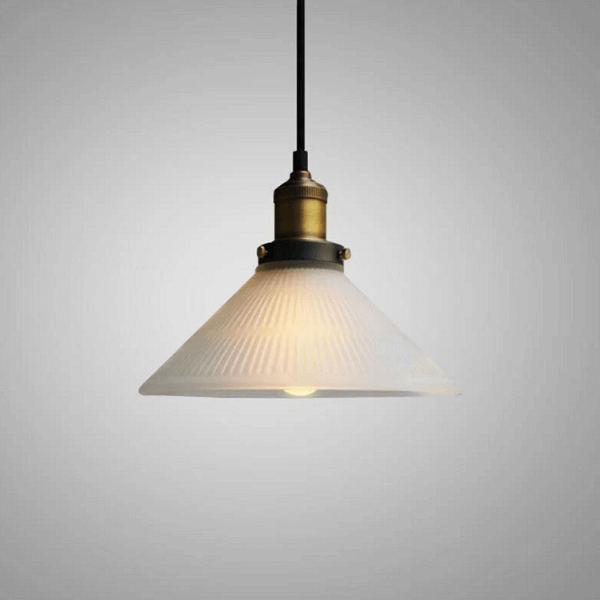 Fluted Glass Pendant Light