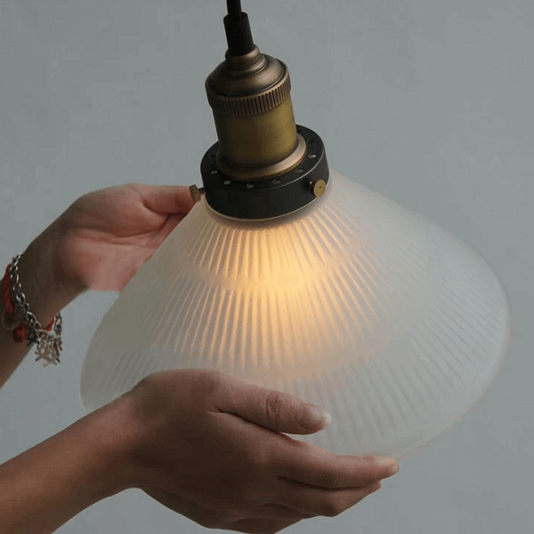 Fluted Glass Pendant Light