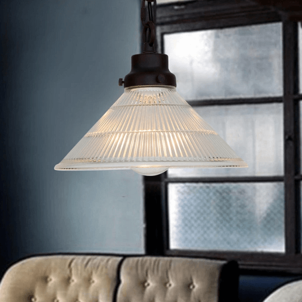 Fluted Glass Pendant Light