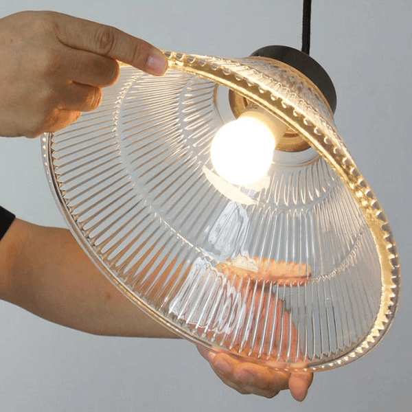 Fluted Glass Pendant Light