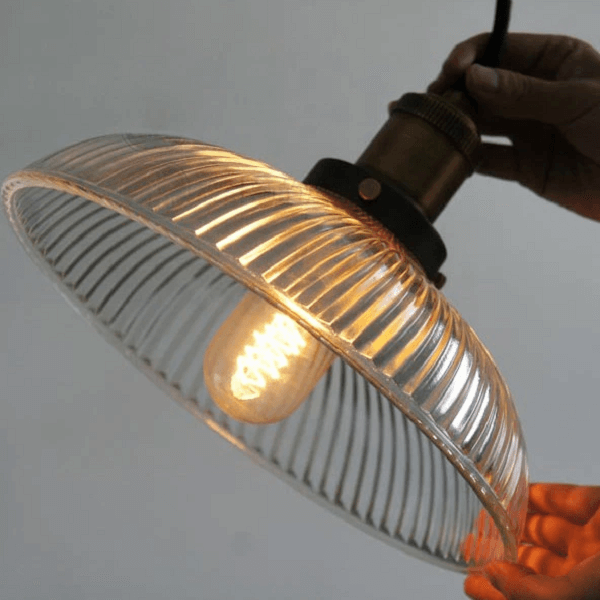 Fluted Glass Pendant Light