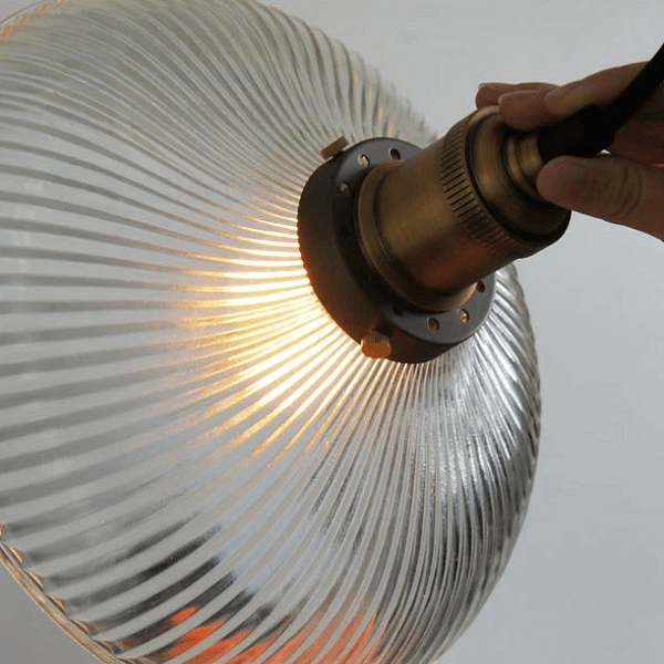 Fluted Glass Pendant Light