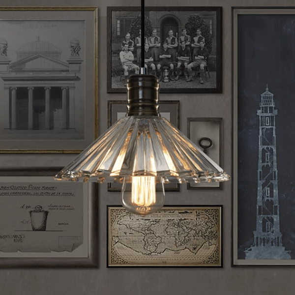 Fluted Glass Pendant Light