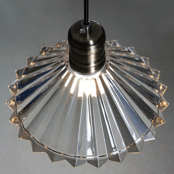 Fluted Glass Pendant Light