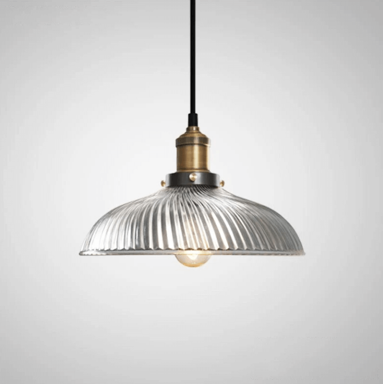 Fluted Glass Pendant Light