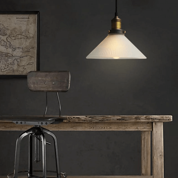 Fluted Glass Pendant Light