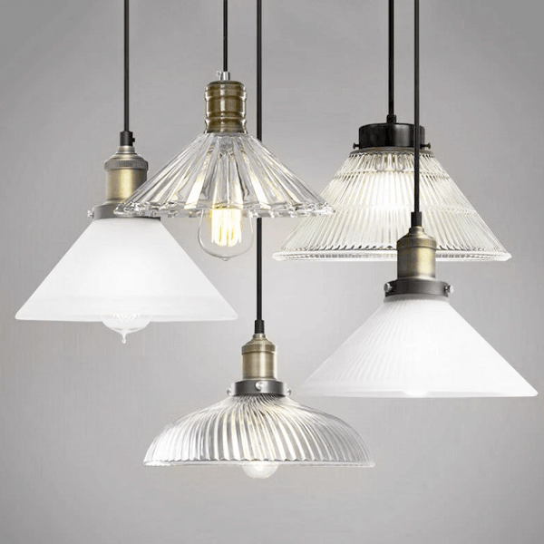 Fluted Glass Pendant Light