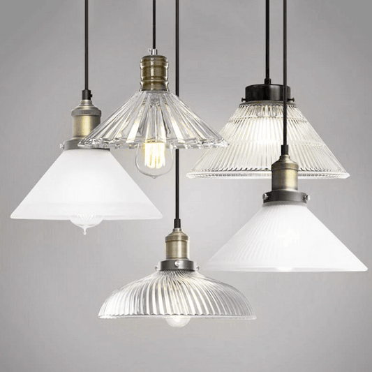 Fluted Glass Pendant Light