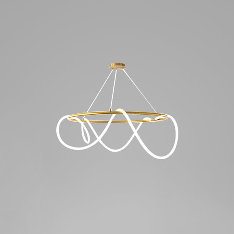 Serpentine Glow Gold Chandelier
