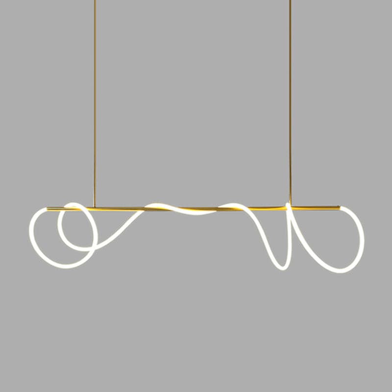 Serpentine Glow Gold Chandelier