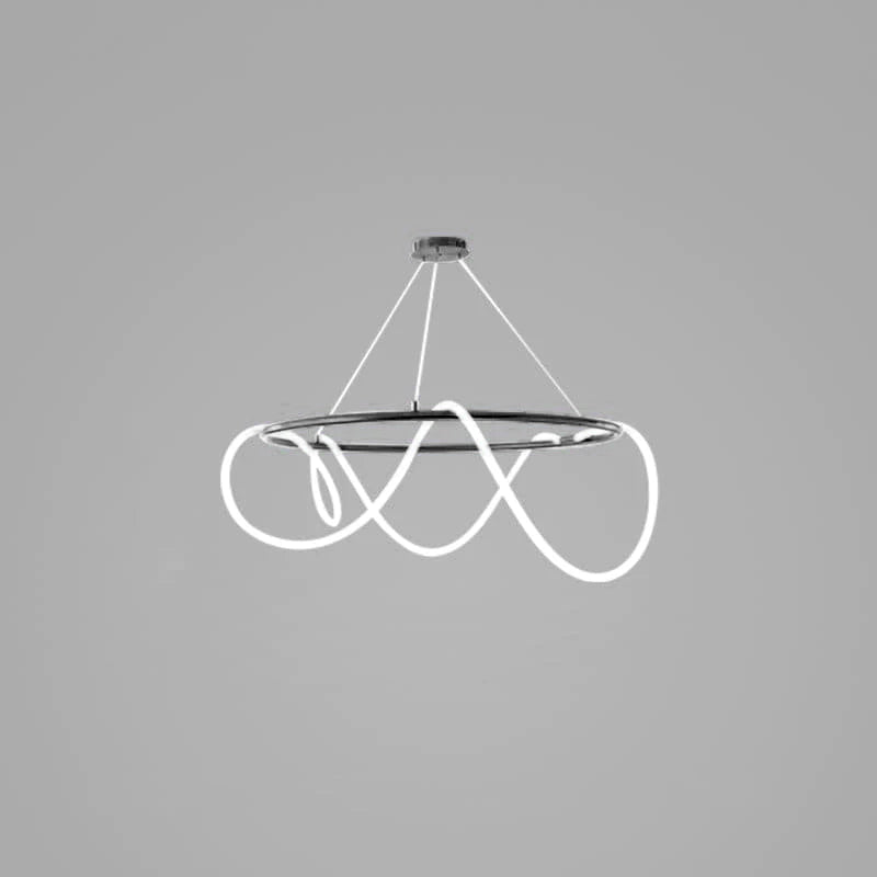 Serpentine Glow Black Chandelier