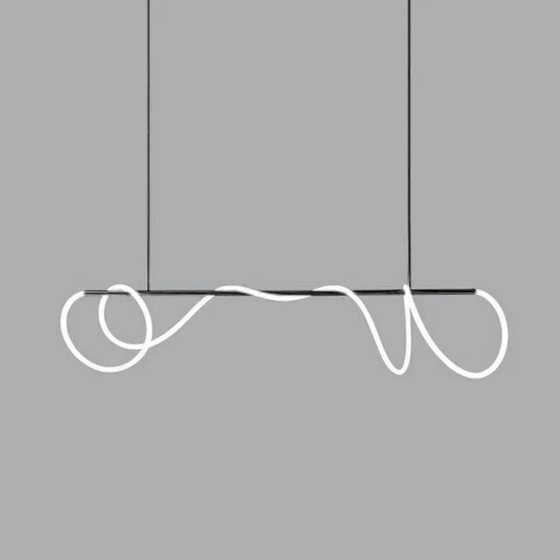 Serpentine Glow Black Chandelier