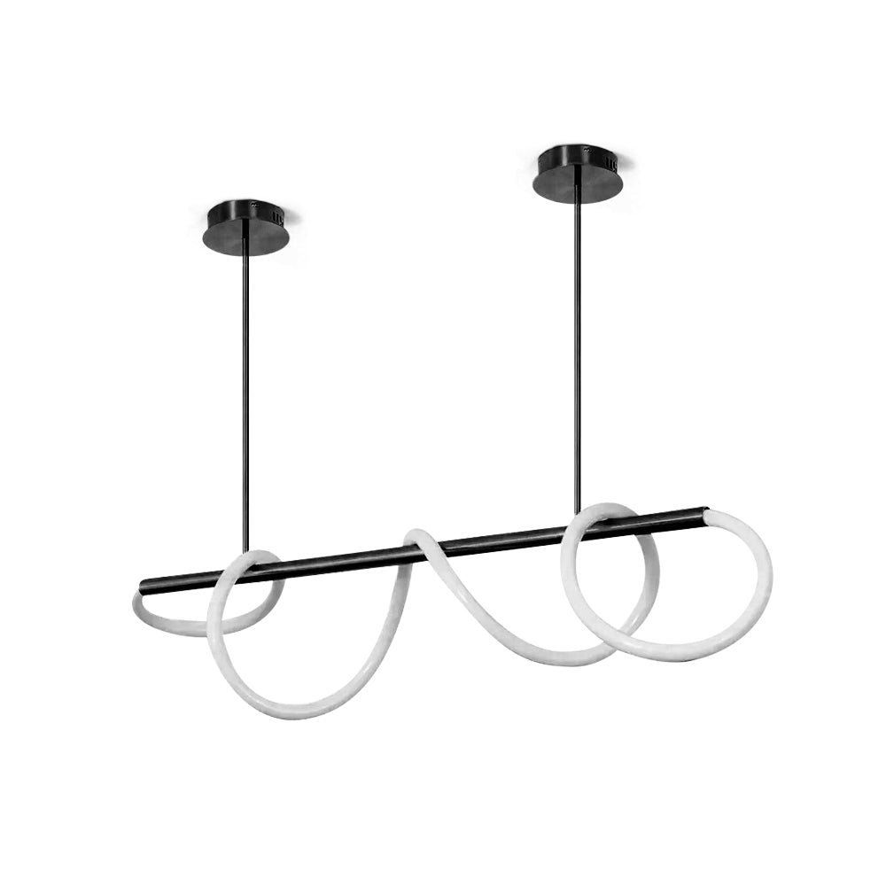 Serpentine Glow Black Chandelier