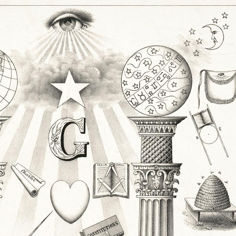 Freemason Chart Vintage Poster