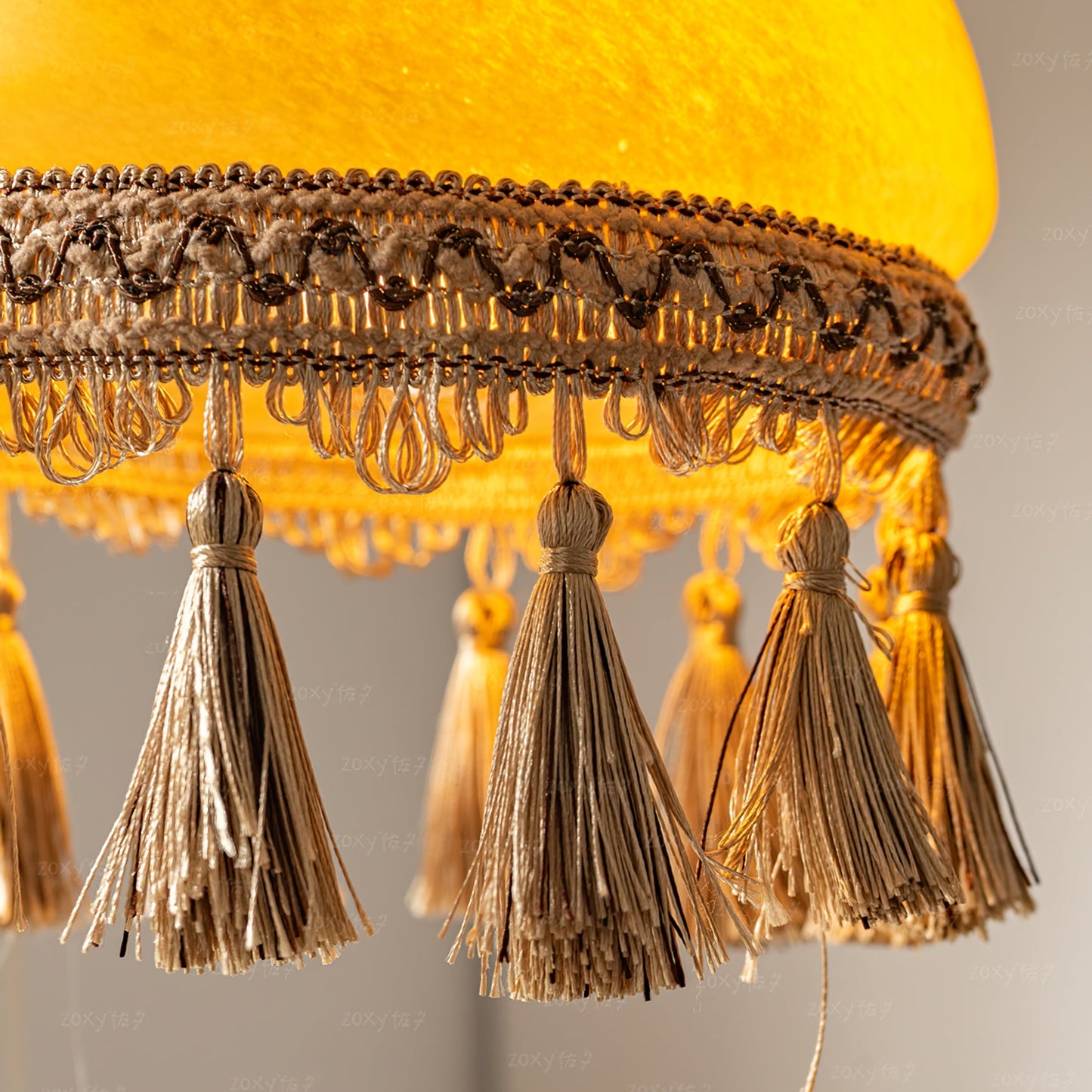 French Tassels Brass Pendant Light