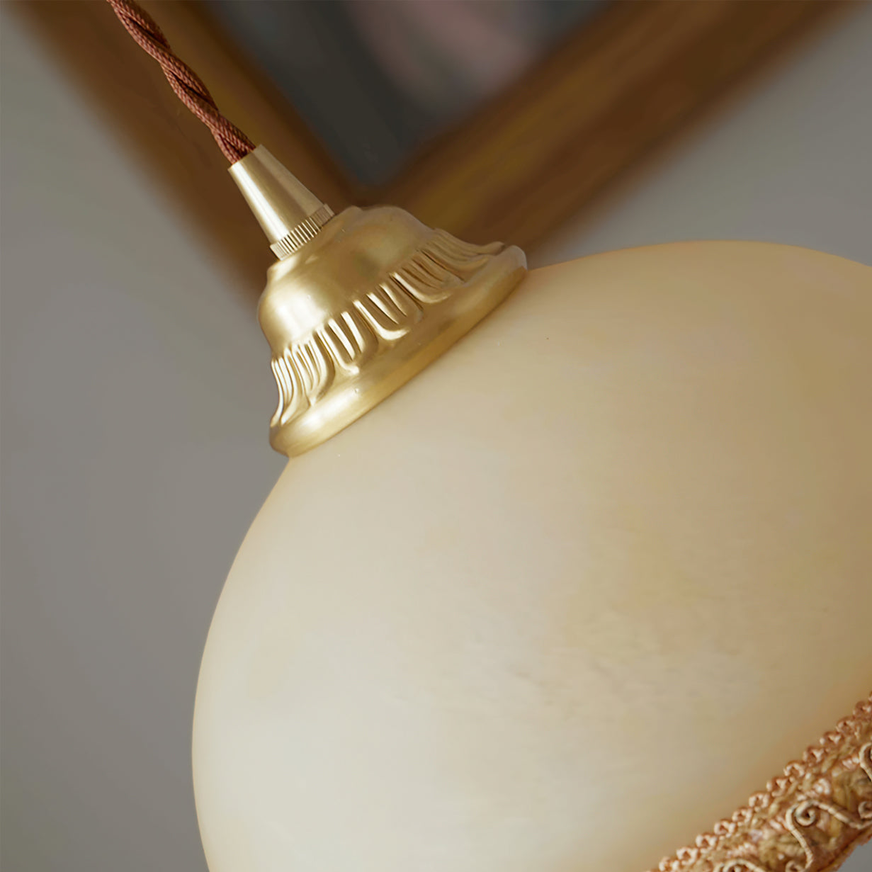 French Tassels Brass Pendant Light