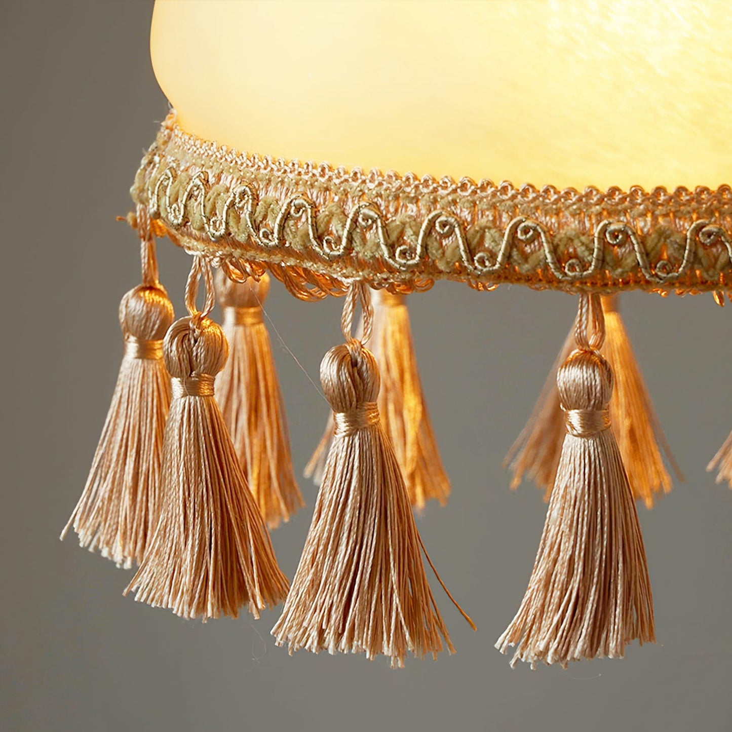 French Tassels Brass Pendant Light