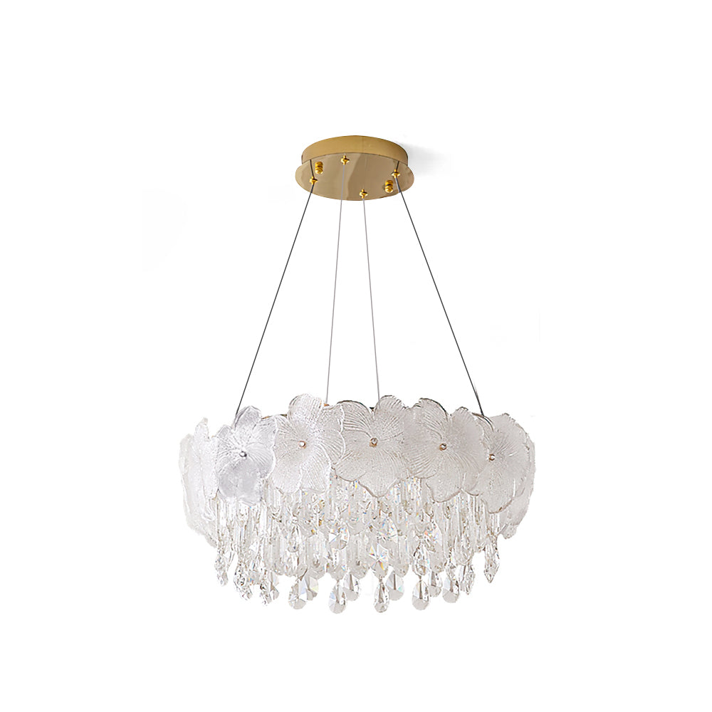 Frost Flower Glass Chandelier