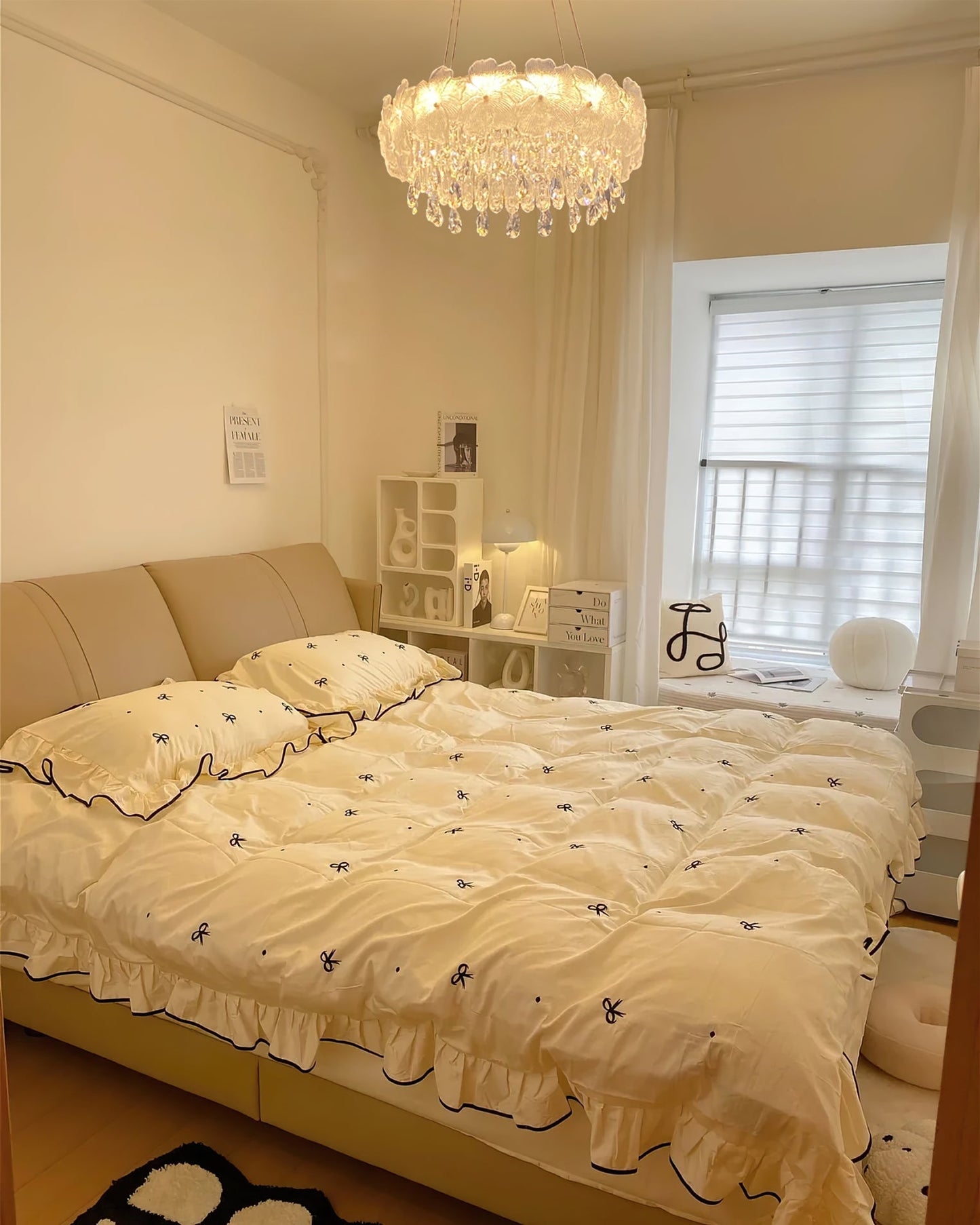 Frost Flower Glass Chandelier