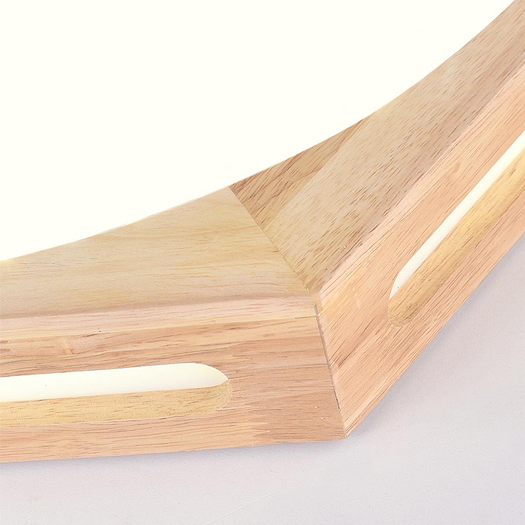 Flush Mount Ceiling Light Modern Geometric Hexagon Wood