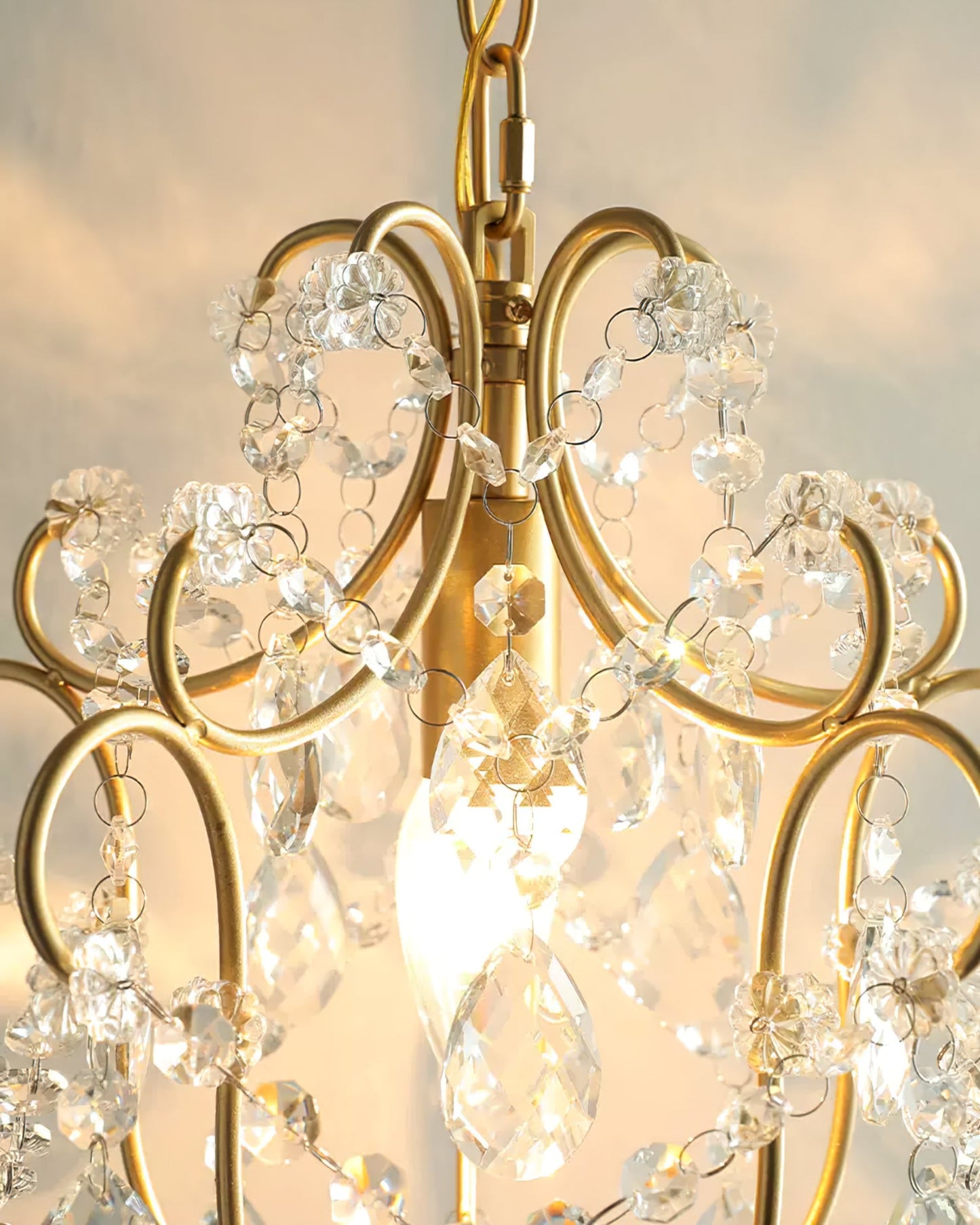 Gilded Crystal Pendant Lamp