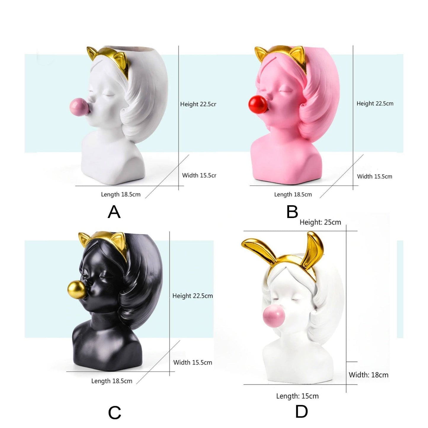 Girl with Bubble Gum Vase - Nordic Side - 