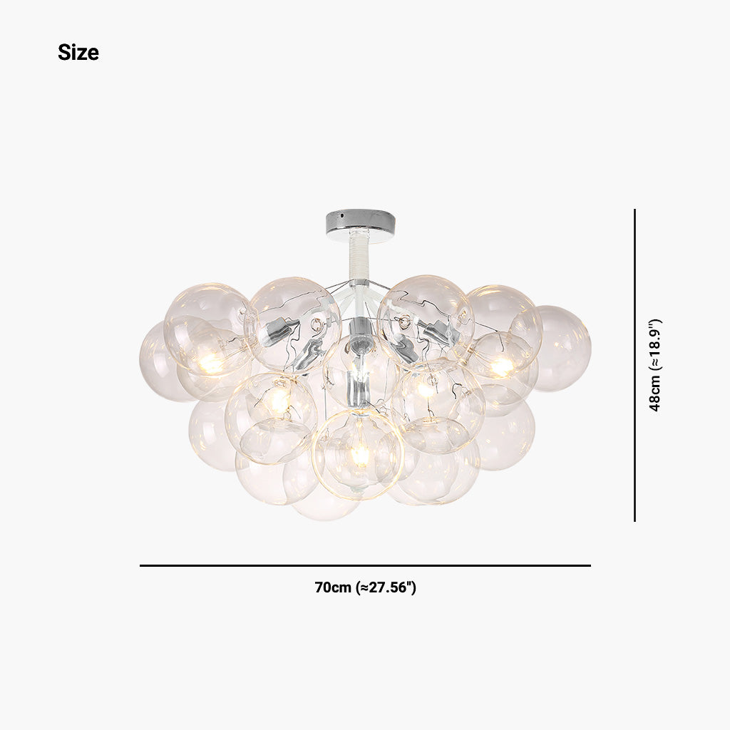 Chandelier Ceiling Light Glass Bubbles Cluster