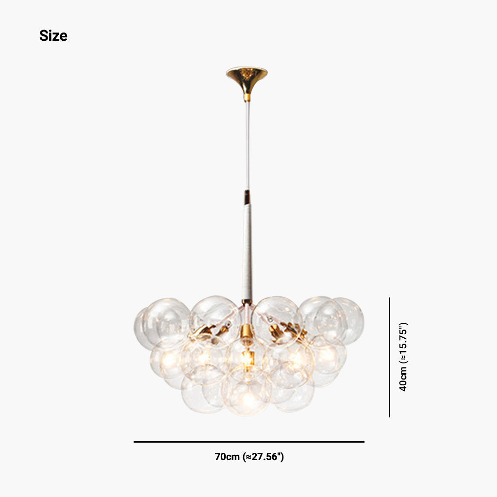Chandelier Ceiling Light Glass Bubbles Cluster