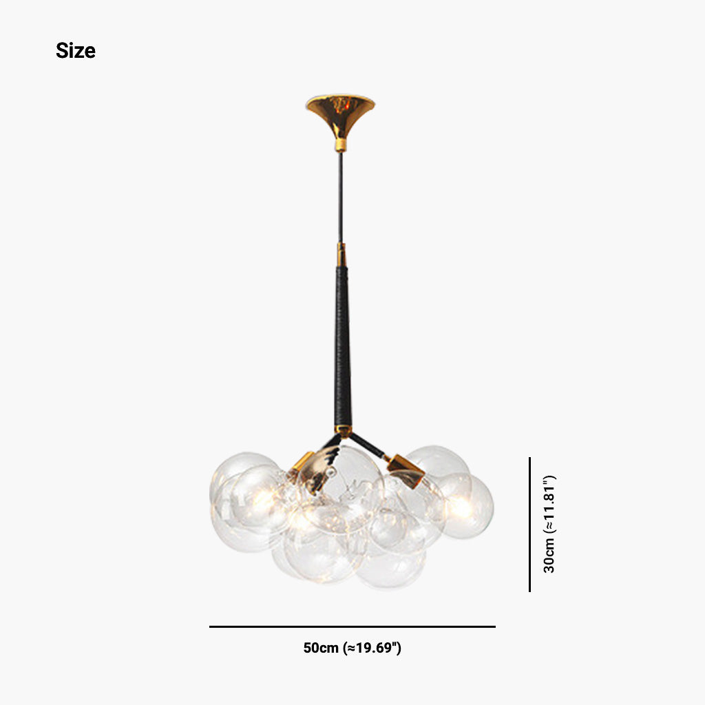 Chandelier Ceiling Light Glass Bubbles Cluster