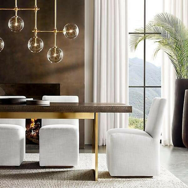 Glass Globe Mobile Linear Chandelier