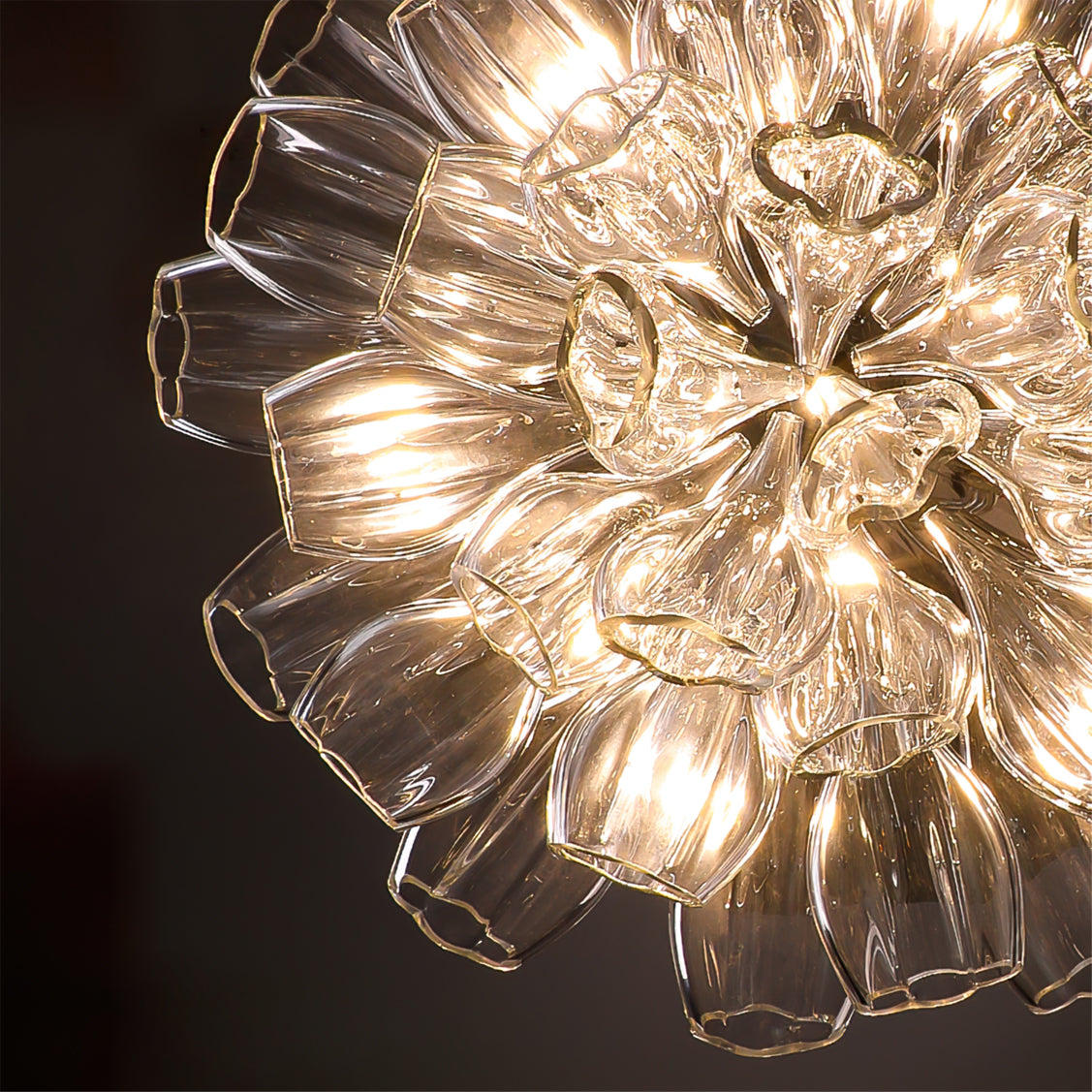 Glass Lotus Chandelier
