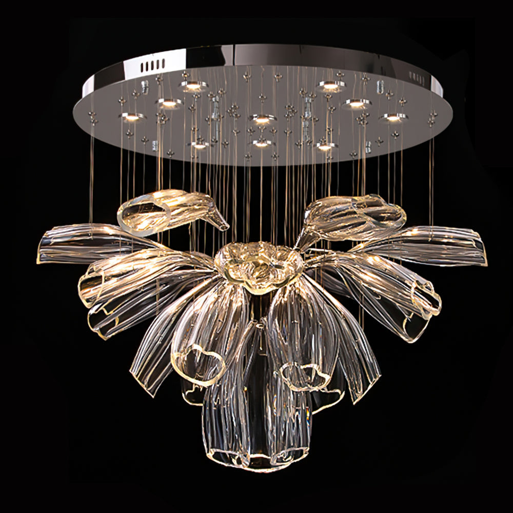 Glass Lotus Chandelier