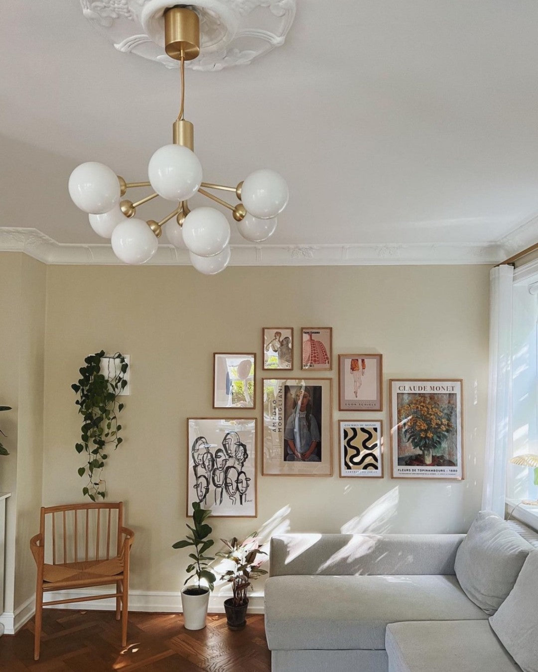 Glass Sphere Cluster Chandelier